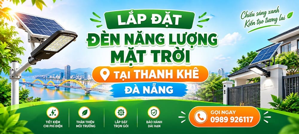 Lắp đặt đèn năng lượng mặt trời tại Thanh Khê Đà Nẵng