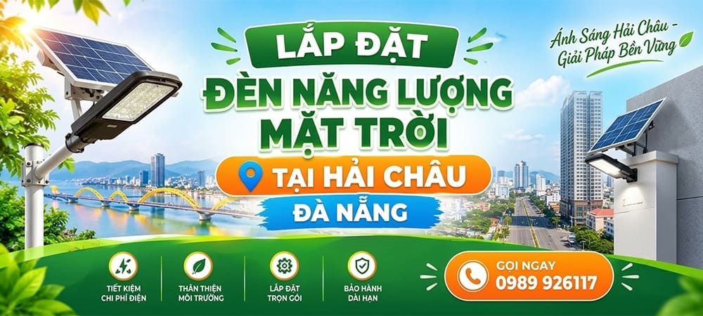 Lắp đặt đèn năng lượng mặt trời tại Hải Châu Đà Nẵng